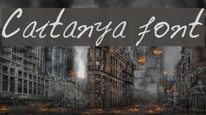 Caitanya font Font examples