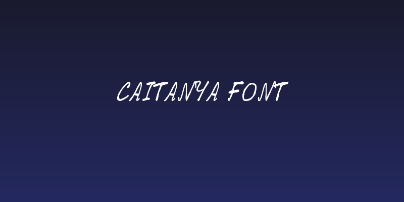 Caitanya font Social Header