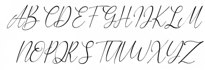 Caitlin Angelica Italic 字体 大写