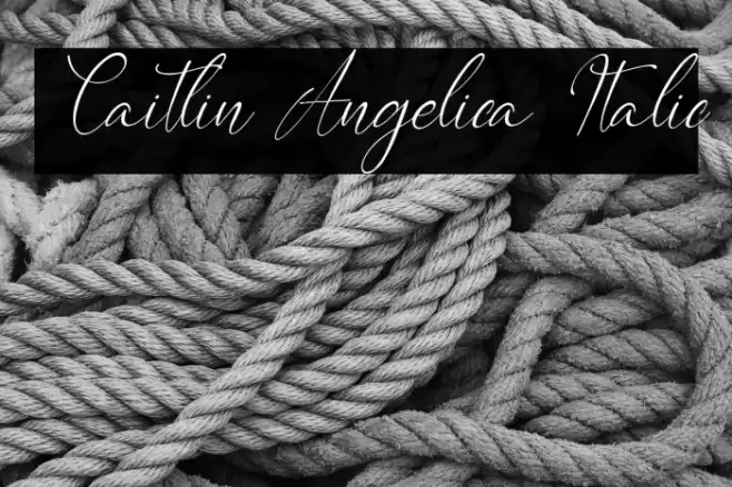 Caitlin Angelica Italic Font examples