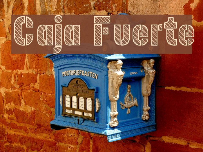 Caja Fuerte Font examples