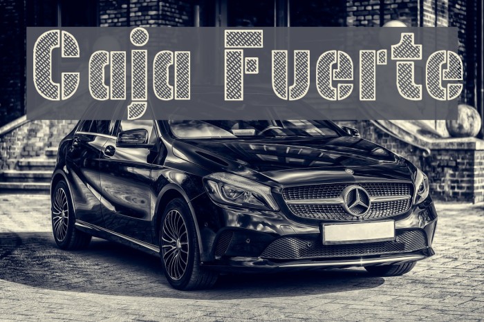Caja Fuerte Font examples