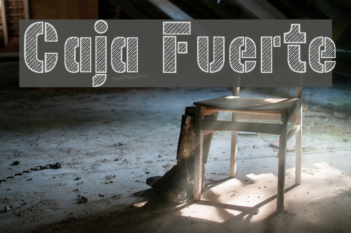 Caja Fuerte Font examples