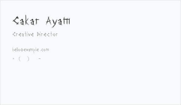 Cakar Ayam Business Card