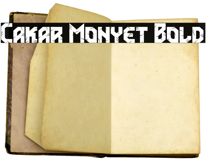 Cakar Monyet Bold Font examples