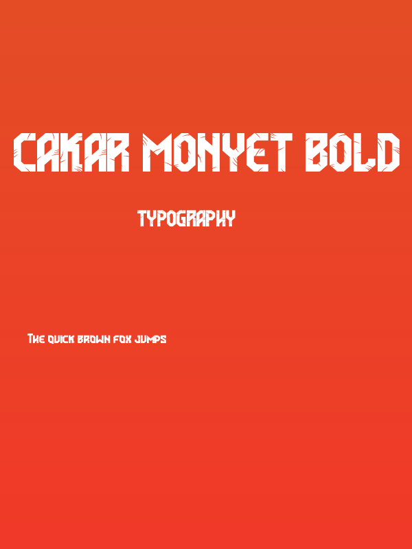 Cakar Monyet Bold Poster