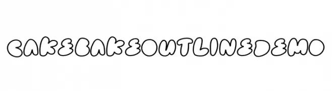 Cake Bake Outline Demo  Frei Schriftart Herunterladen