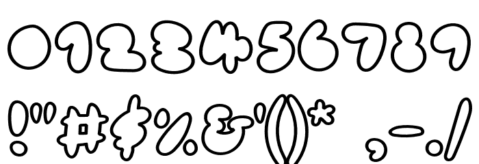Cake Bake Outline Demo Font OTHER CHARS