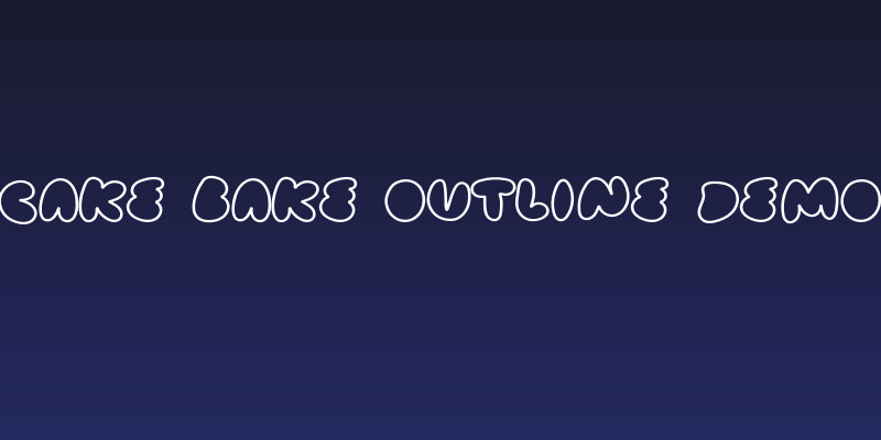 Cake Bake Outline Demo Social Header