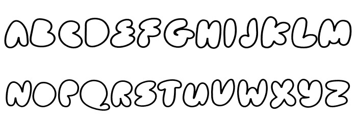 Cake Bake Outline Demo Font LOWERCASE