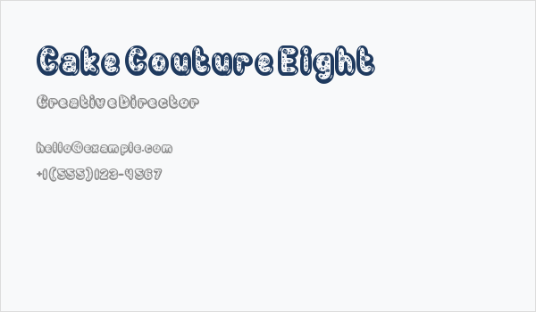 Cake Couture Eight Business Card