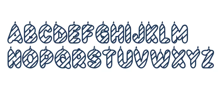 Cake Couture Five Caratteri MAIUSCOLE