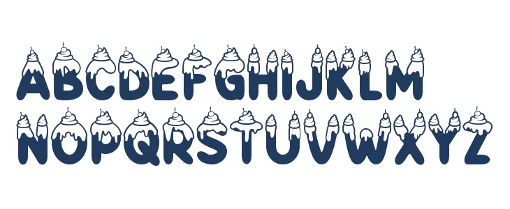 Cake Couture Nine Font Litere mari