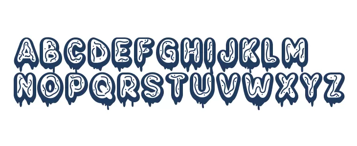 Cake Couture Seven Caratteri MAIUSCOLE