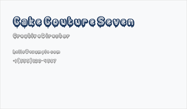 Cake Couture Seven Business Card