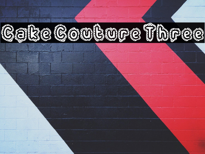 Cake Couture Three Шрифта examples