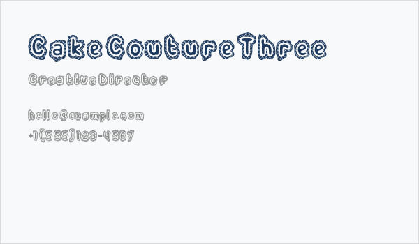 Cake Couture Three Business Card