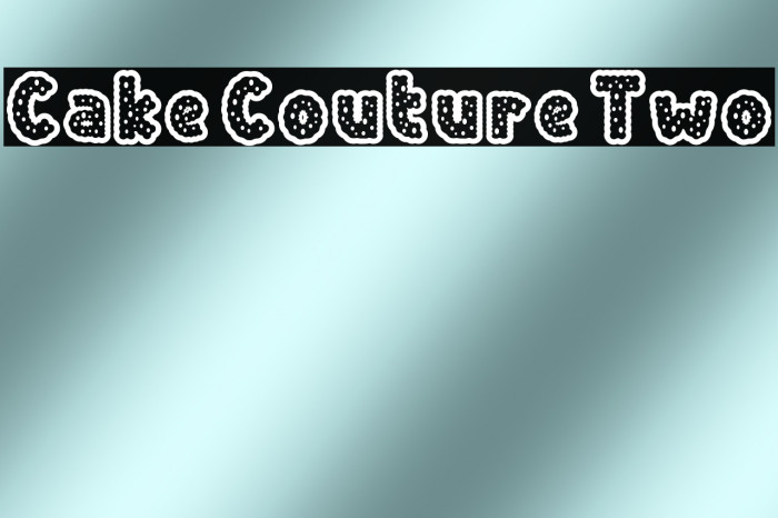 Cake Couture Two Font examples