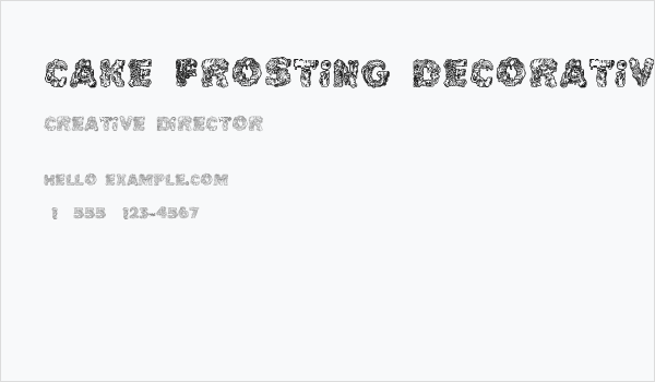 Cake Frosting Decorative Business Card