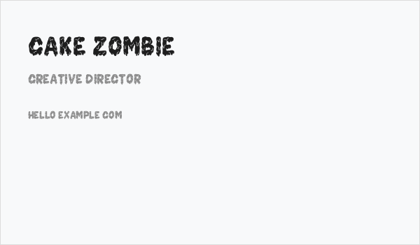 Cake Zombie Business Card