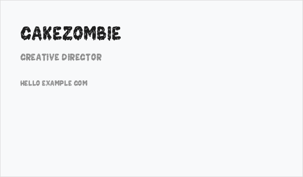 CakeZombie Business Card