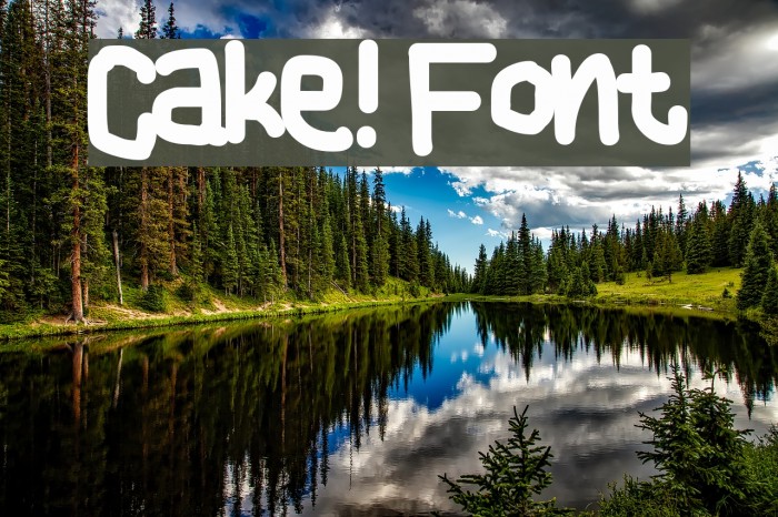 Cake! Font examples