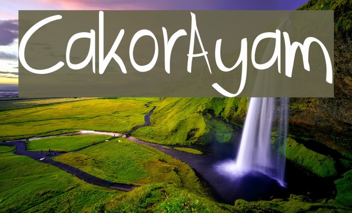 CakorAyam Font examples