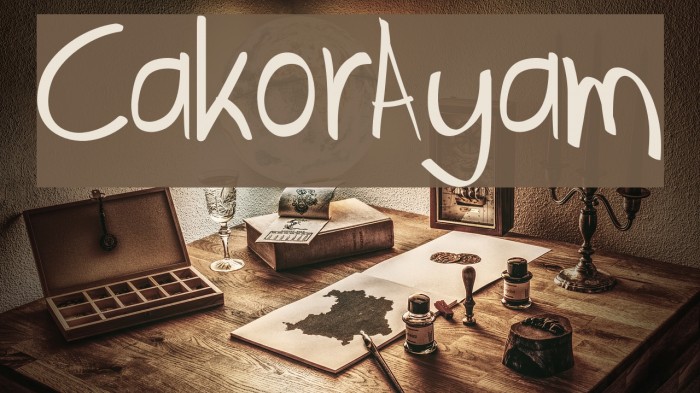 CakorAyam Font examples