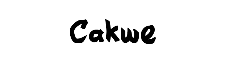 Cakwe  フリーフォントのダウンロード