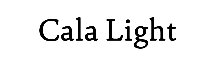 Cala Light Font