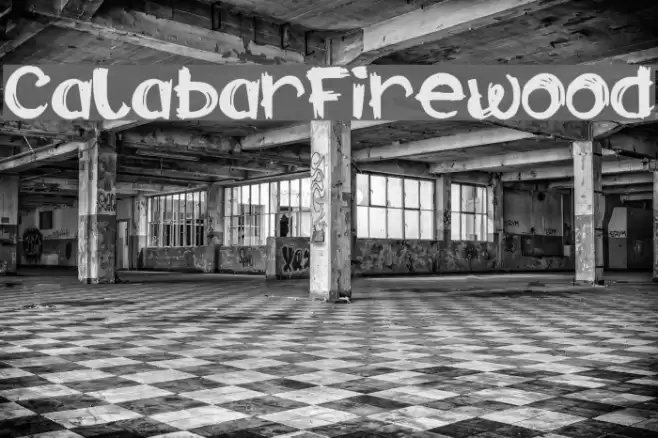 CalabarFirewood Font examples
