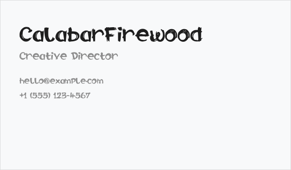 CalabarFirewood Business Card