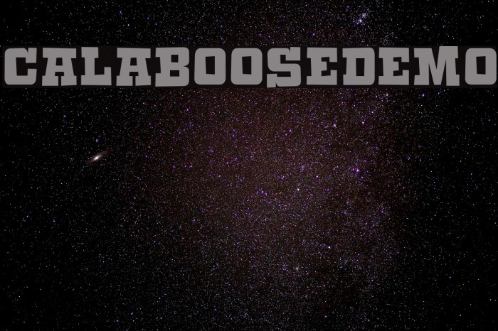 CalabooseDEMO Font examples