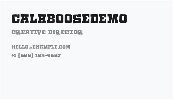 CalabooseDEMO Business Card