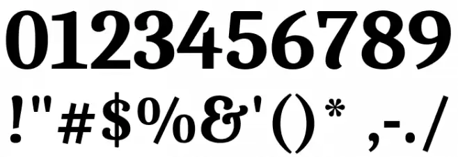 Caladea Bold Font OTHER CHARS