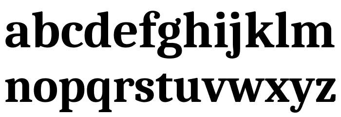 Caladea Bold Font LOWERCASE