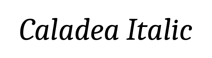 Caladea Italic Font