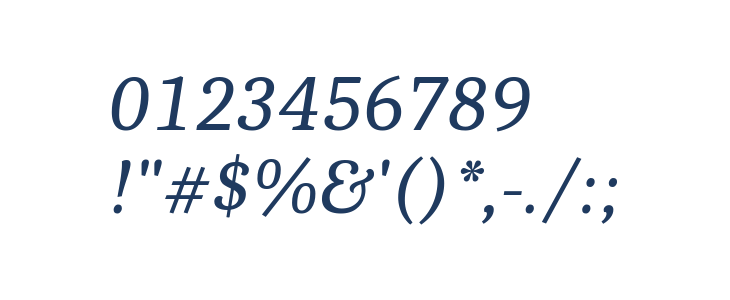 Caladea Italic1 Other Characters