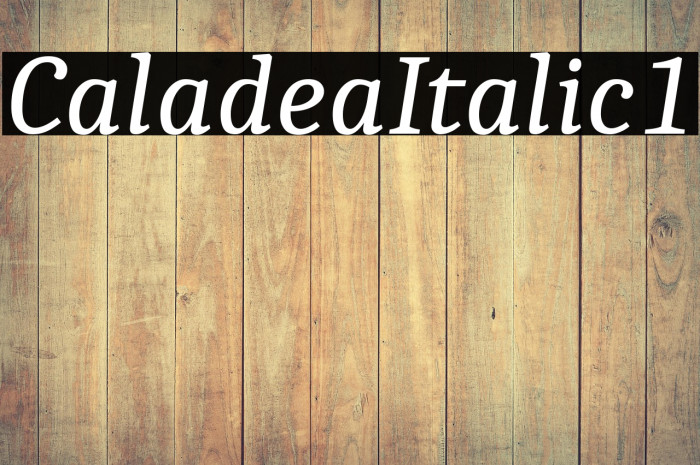 Caladea Italic1 Example 2