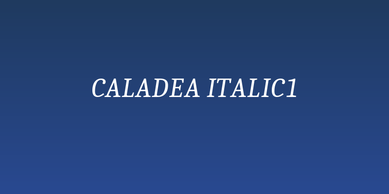 Caladea Italic1 Social Header