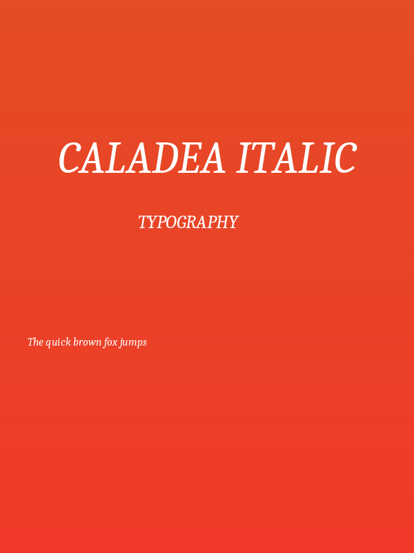 Caladea Italic Poster