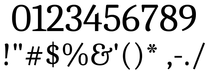 Caladea Regular Font OTHER CHARS