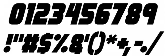 Calamitech Italic Font Alte caractere