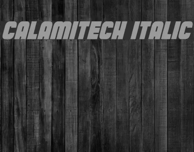 Calamitech Italic Font examples