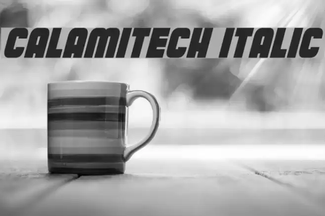 Calamitech Italic Font examples