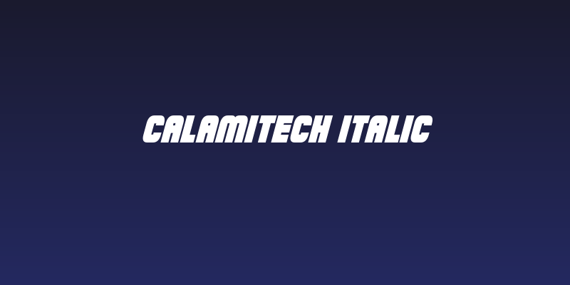 Calamitech Italic Social Header
