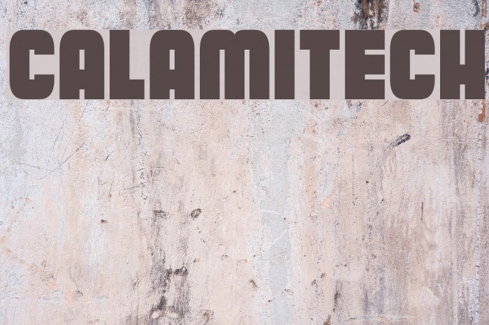 Calamitech Font examples
