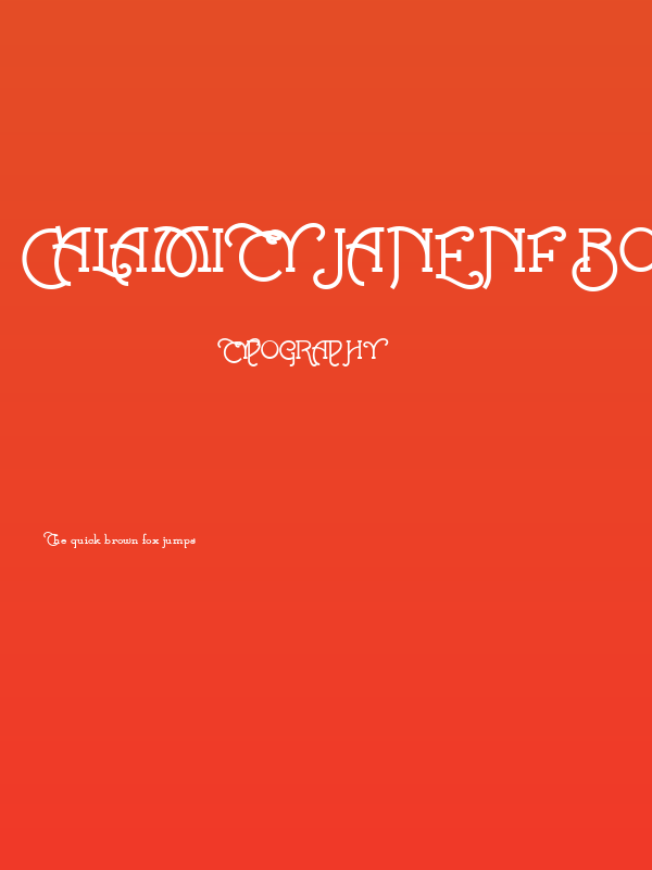 Calamity Jane NF Bold Poster