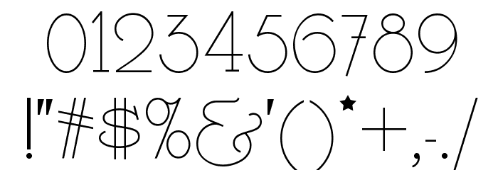 CalamityJaneNF Font OTHER CHARS