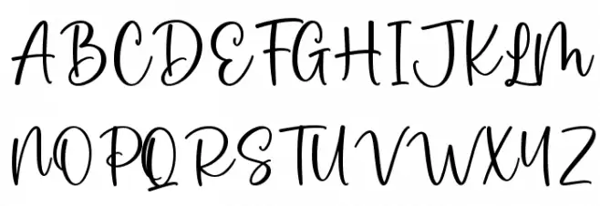 Calanthe Caratteri MAIUSCOLE